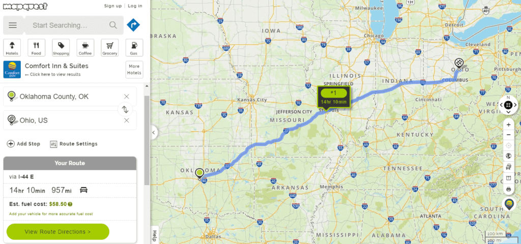 Mapquest Driving Directions