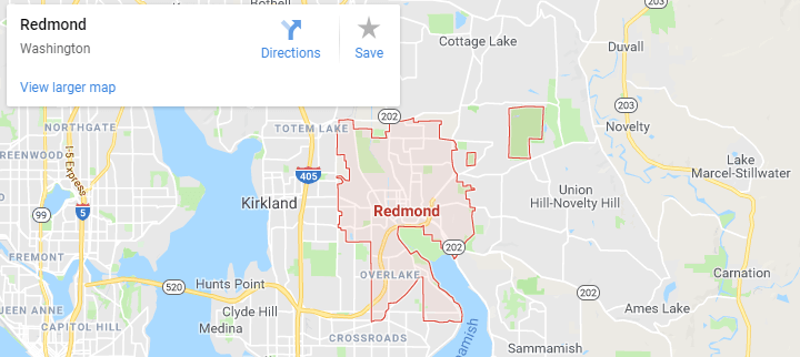 Map of Redmond, mapquest, google, yahoo, bing, driving directions