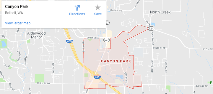 Maps of Canyon Park, Mapquest, google, yahoo, driving directions