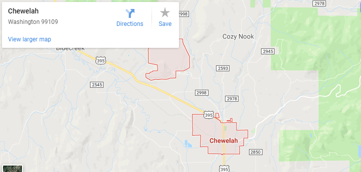 Maps of Chewelah, Mapquest, google, yahoo, driving directions