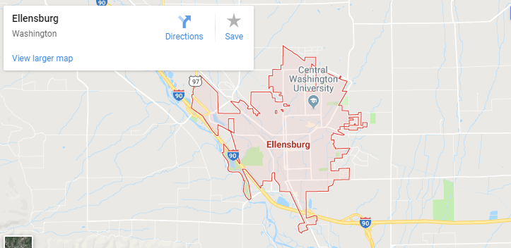 Maps of Ellensburg, mapquest, google, yahoo, driving directions
