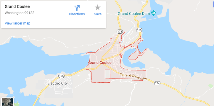 Maps of Grand Coulee, Mapquest, Google, Yahoo, Driving directions