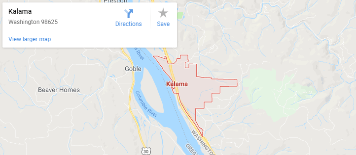 Maps of Kalama, mapquest, google, yahoo, driving directions