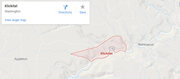 Maps of Klickitat, mapquest, google, yahoo, driving directions