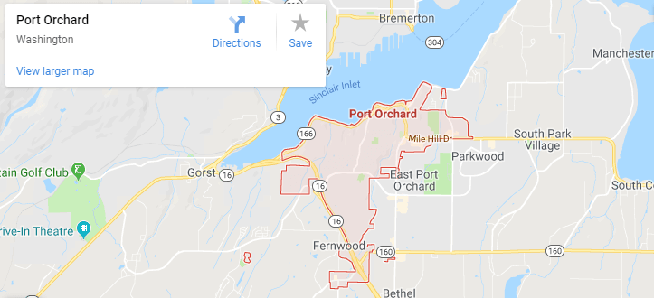 Maps of Port Orchard, mapquest, google, yahoo, bing, driving directions