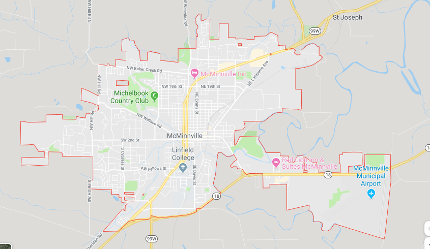 Map of Mcminnville
