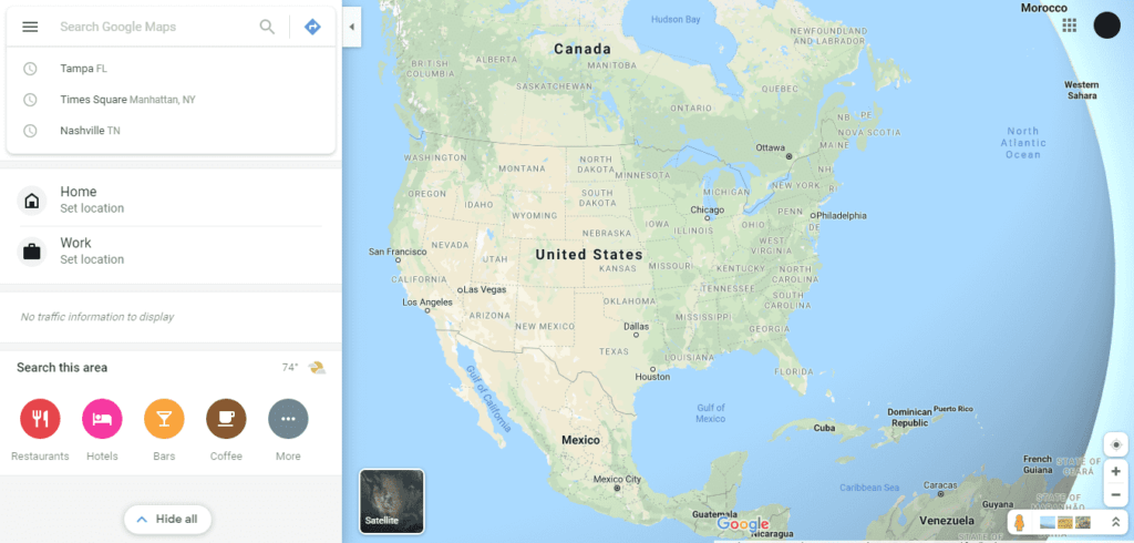 Google Maps Driving Directions