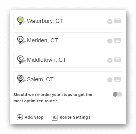 mapquest multiple stops settings