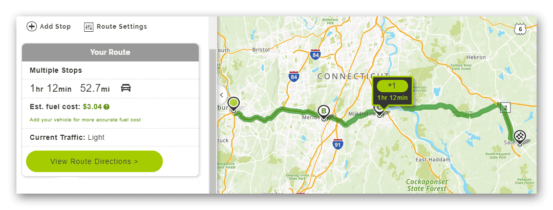 mapquest multiple stops