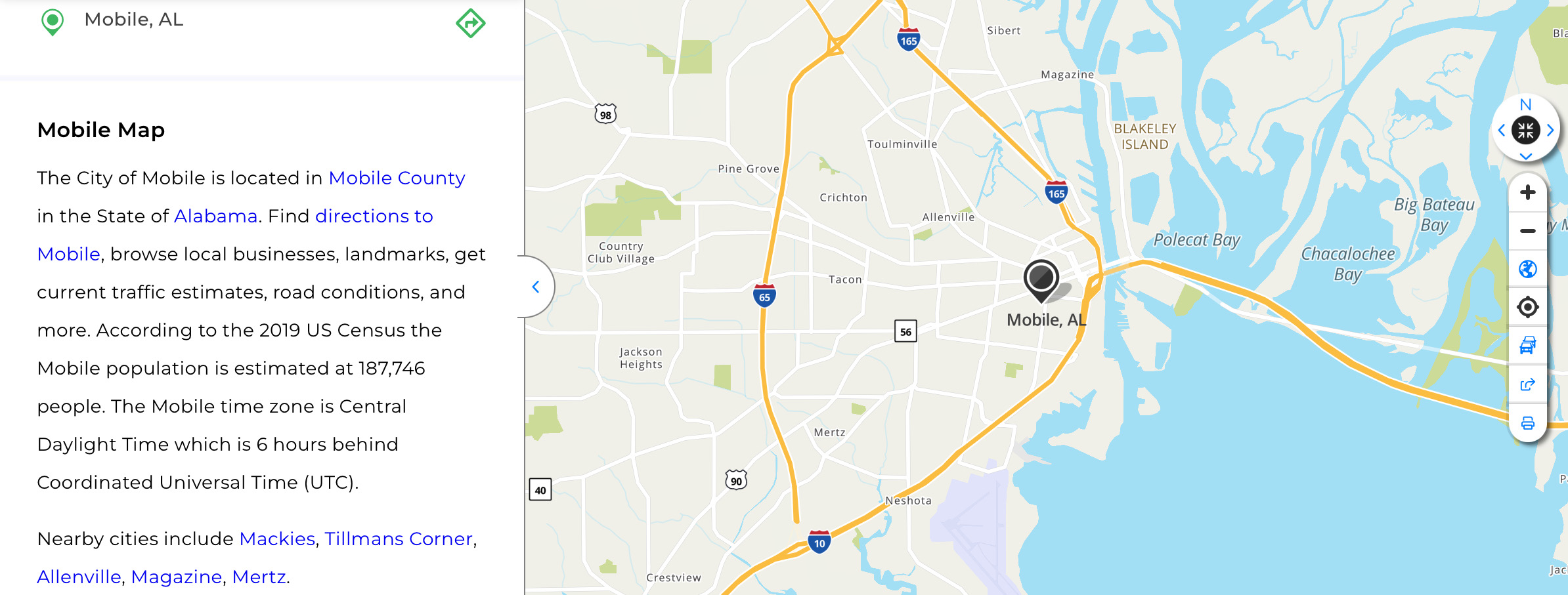Map of mobile