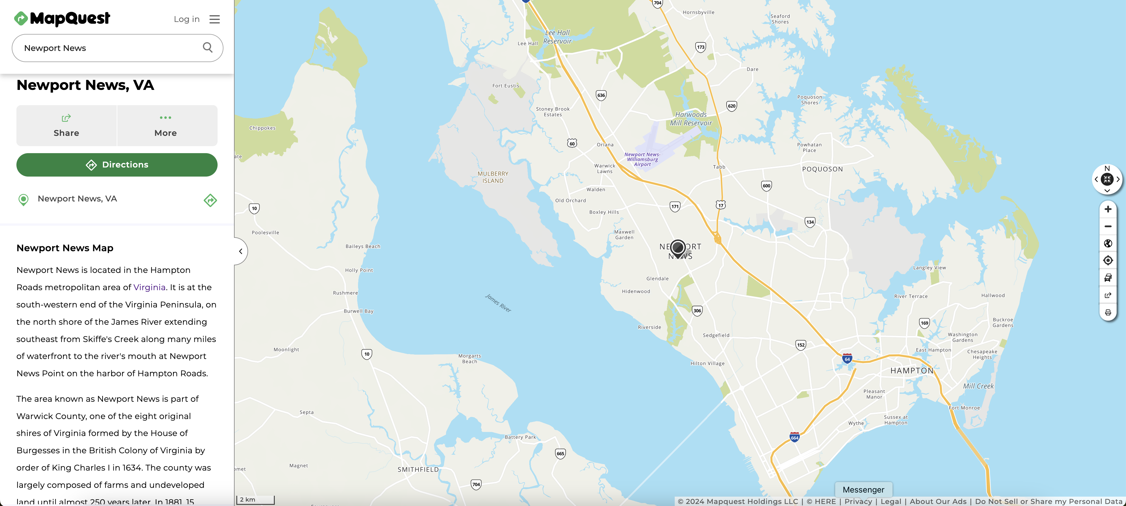 Map of Newport News