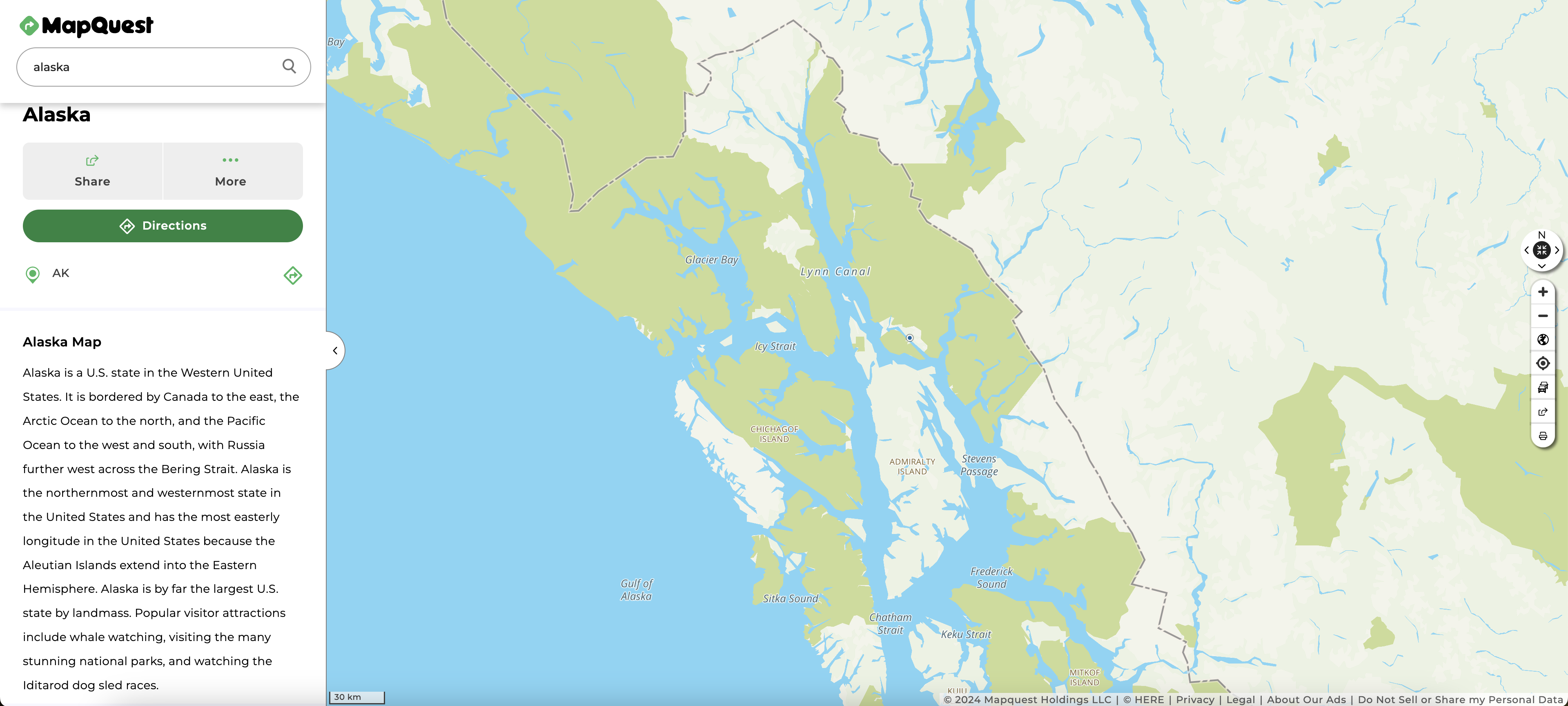 Map of alaska